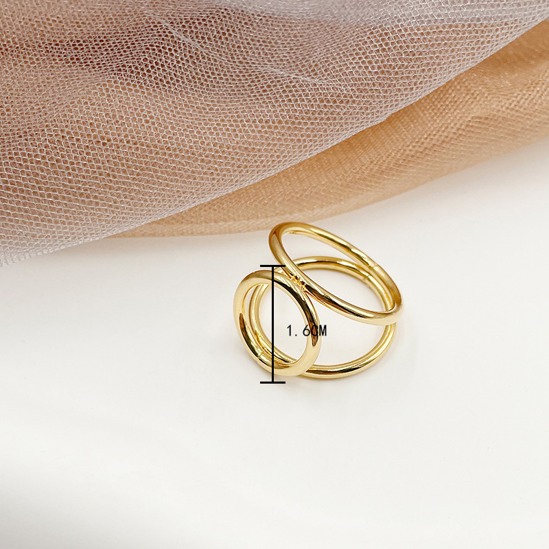 Retro Leaf Round Flower Stainless Steel Plating Rings