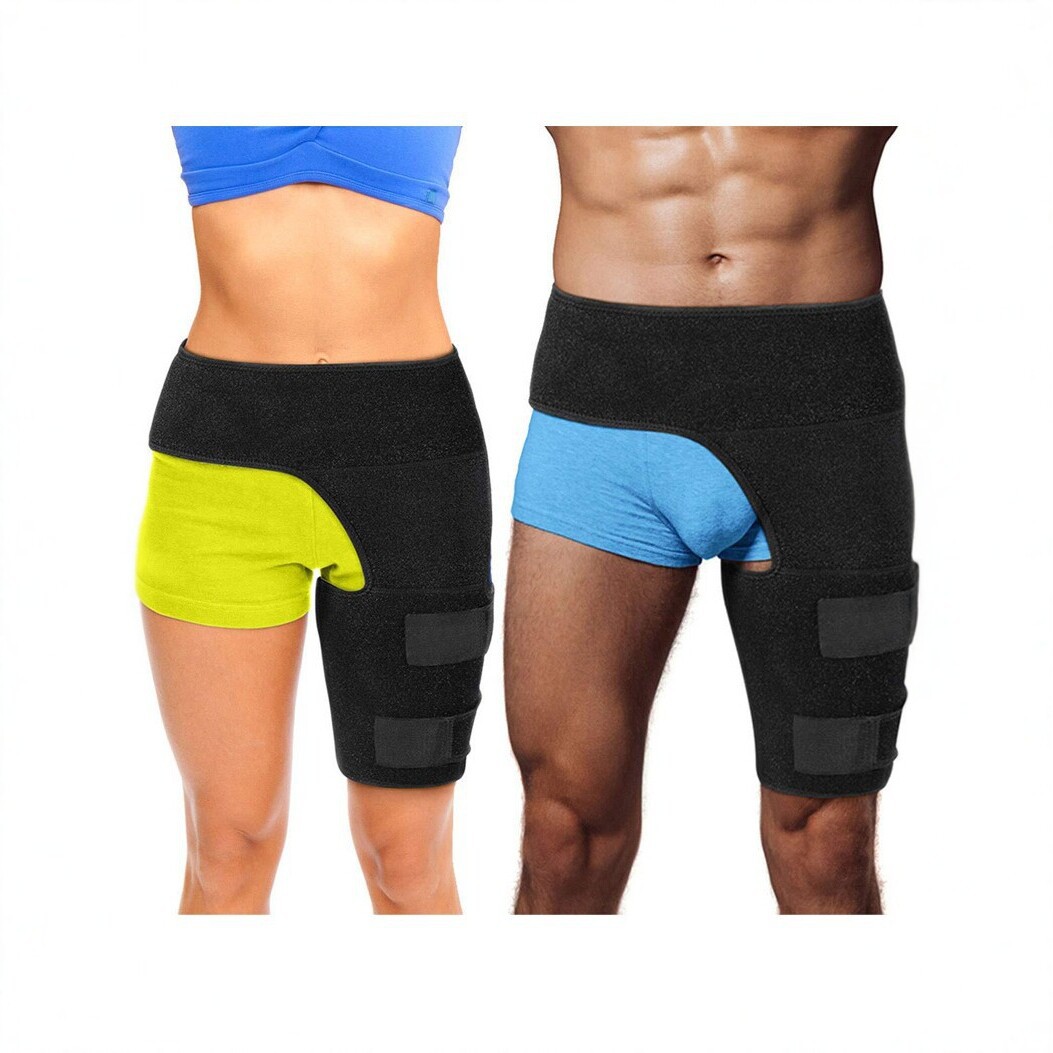 Cross-border sports leg support, unisex fitness hip and thigh protector, prevents muscle strains, running gear, protects the groin and buttocks