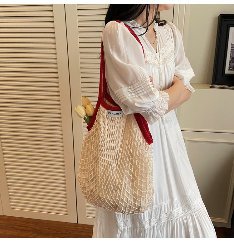 Lazy style large bag Women's 2025 new trendy and versatile single-shoulder bag with large capacity hollowed-out tote bag undefined