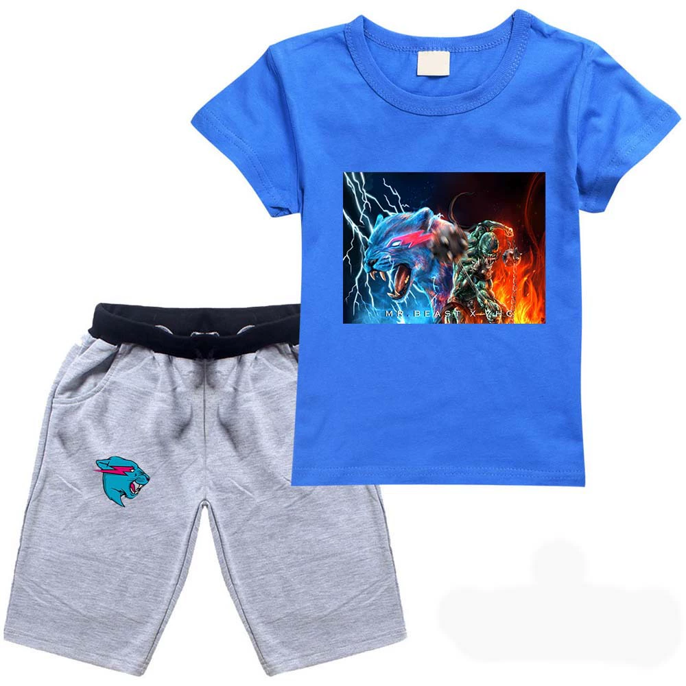 Мистер Бист Boys летняя футболка-набор одежды Cross-border Baby Summer Clothing 067