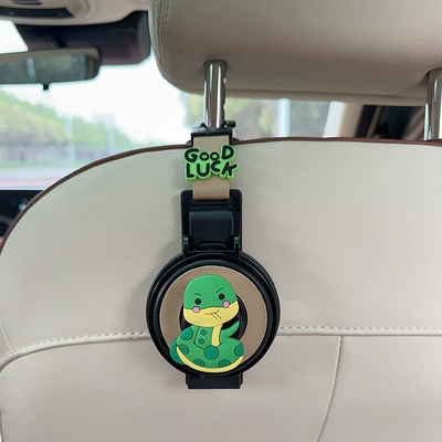 Car cup holder/beverage holder, Creative Zodiac-Themed Car Cup - water-cup-holderhook-two-in-one-beige-si-she