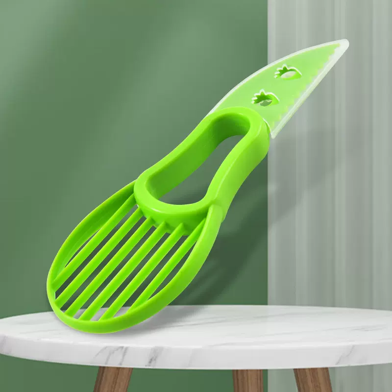 现货供应多用牛油果刀切鳄梨切块去核器创意奇异果切塑料牛油果切