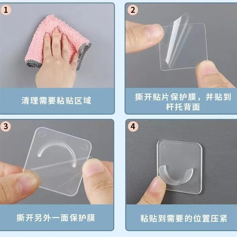 Soporte de barra de cortina de barra de soporte de gancho