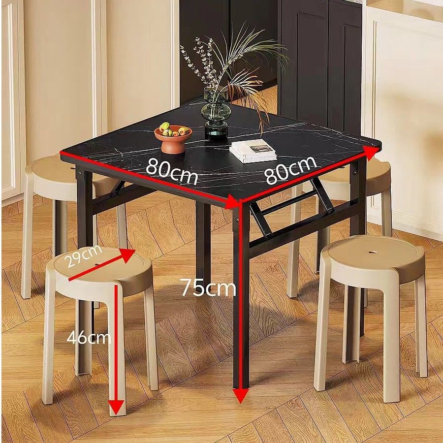 Mesa baja, mesa de comedor rectangular plegable, mesa de alquiler, mesa de dormitorio, mesa de piso pequeña, mesa simple, mesa cuadrada al aire libre image 26