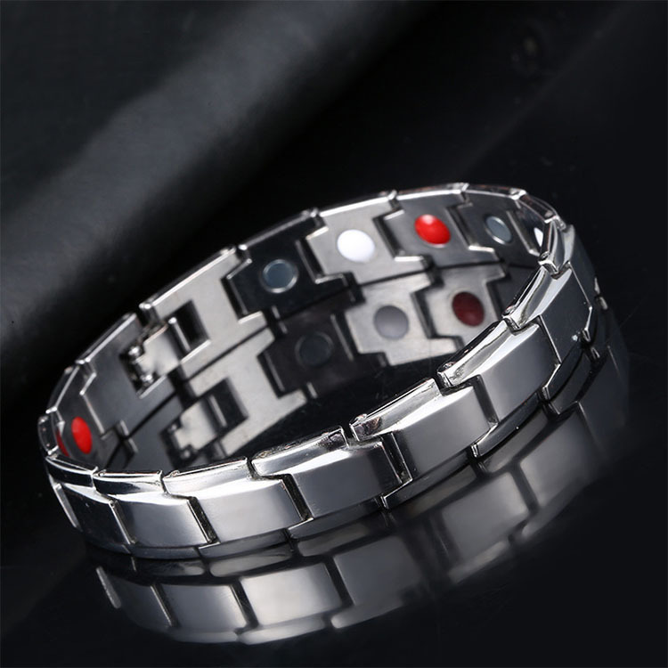 European and American Hot-Selling Men's and Women's Alloy Negative Ion Germanium Magnet Bracelet Magnetic Bracelet Removable Jewelry Wholesale