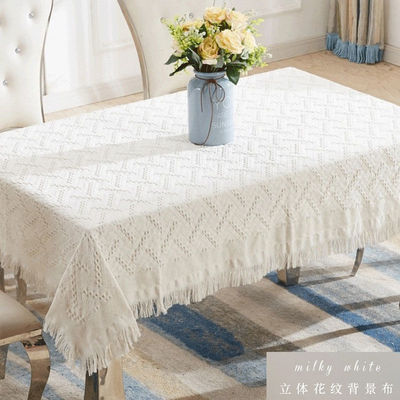 tablecloth ins Small square Thick thickening rectangle Table mats bedside cupboard Gabion round table cream tea table