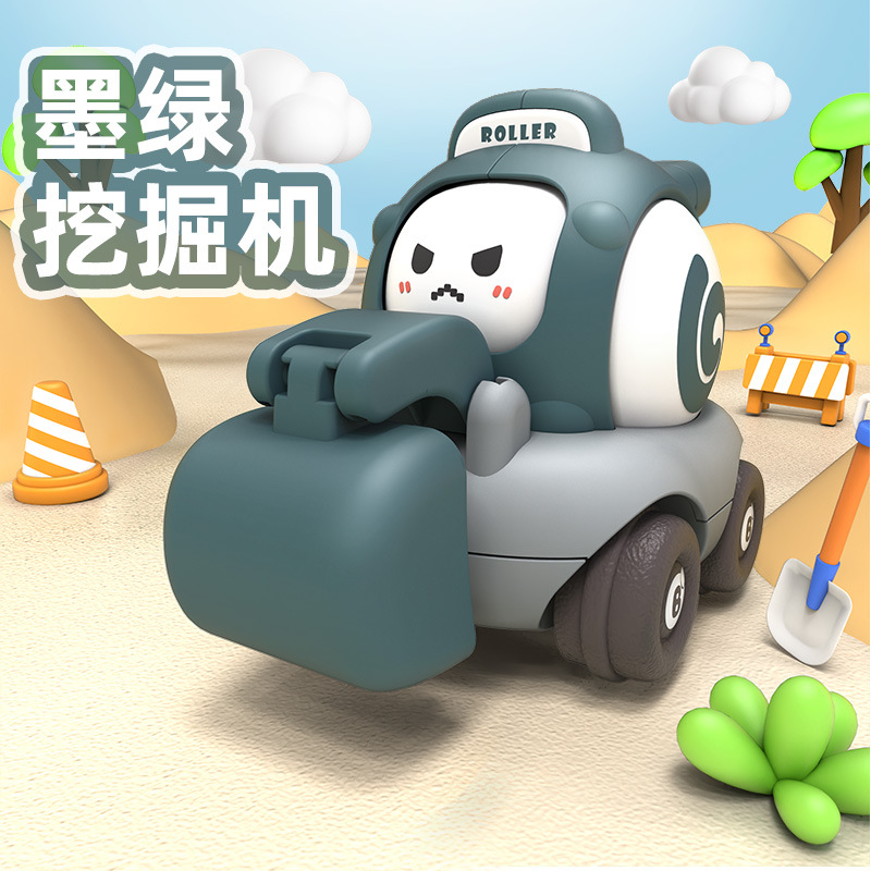 Lindo y divertido coche de ingeniería inercial para niños, excavadora, coche de animales, coche de juguete, patio de recreo, puesto de regalo al por mayor