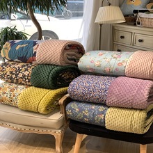 韩国大鹅秋冬双人可机洗安抚豆豆被小碎花加厚保暖大豆春秋被冬被