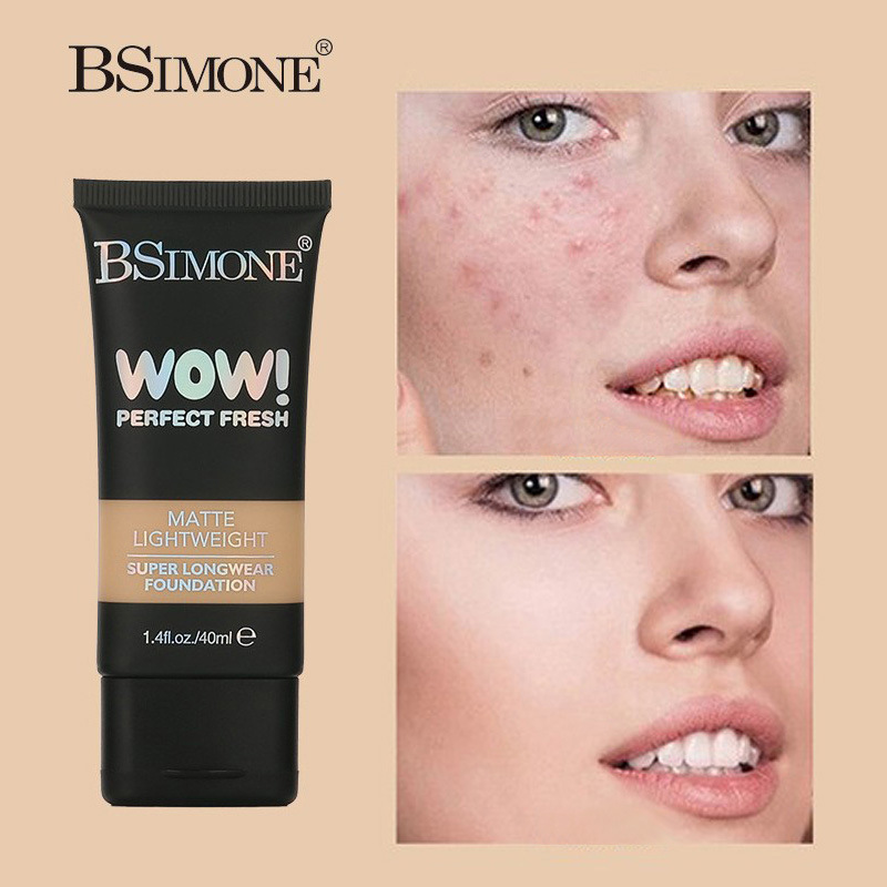Base de maquillaje líquida hidratante e impermeable, corrector de larga duración, natural y ligero, adecuado para piel seca, corrector de larga duración, exclusivamente disponible para ventas transfronterizas.
