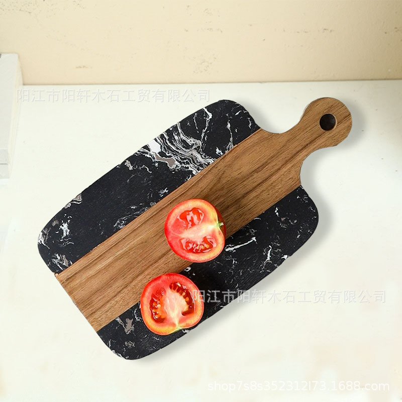 Amazon mármol empalme acacia tabla de cortar tabla de cortar bistec comida occidental fruta tabla de cortar tabla de cortar queso en stock
