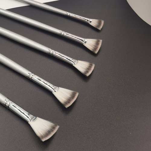 Manufacturer direct supply oil painting supplies acrylic nylon single nylon fan brush brand same as fan oil painting brush