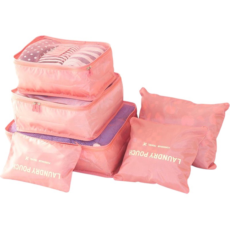 Bolsa de almacenamiento de viaje grande directa de fábrica engrosada clasificación de almacenamiento traje impermeable bolsa de almacenamiento de viaje seis piezas