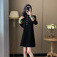 2024 New Chinese style dress women's high-grade super good velvet straight slimming sweater dress