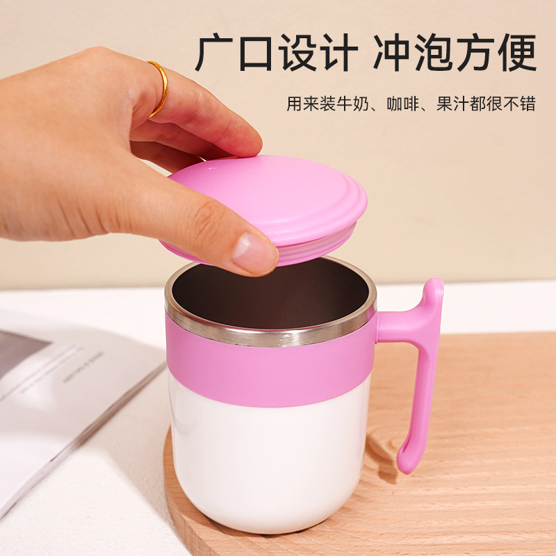 Creative and simple insulated cup, new hot-selling two-color insulated cup with 304 stainless steel inner liner, double-layer insulated coffee cup wholesale