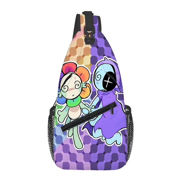 Dandy's World Dandy's World Student DIY Full Print Chest Bag Satchel Student Fashion Print Satchel