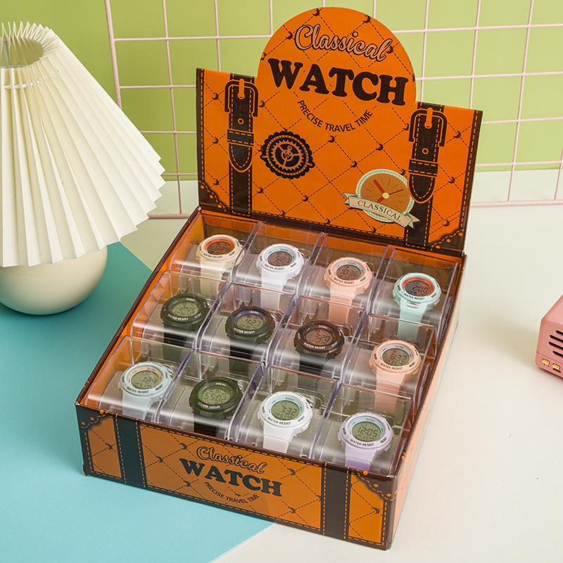 Dashi serie caja electrónica reloj popular luminoso impermeable reloj para estudiantes hombres y mujeres simple reloj deportivo