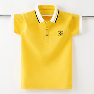 Boys' Short-Sleeve Children's T-Shirt 2025 New Children's Clothing for Older Children, Half-Sleeve Base Shirt, Summer Polo Shirt Trendy