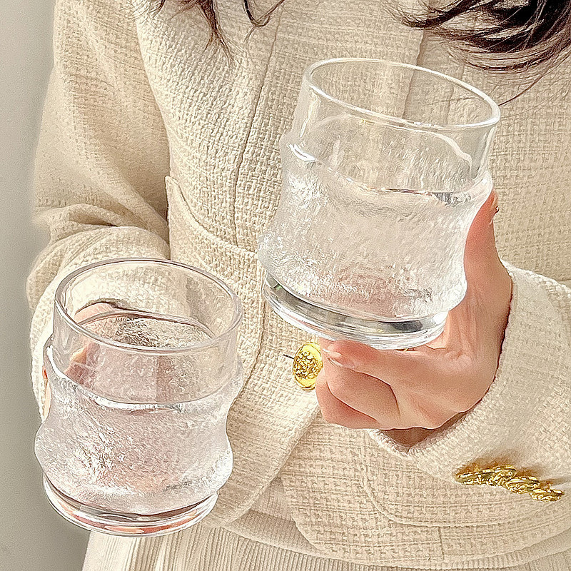 ins风挂冰杯手感杯感冰美式咖啡杯牛奶玻璃杯威士忌杯啤酒杯