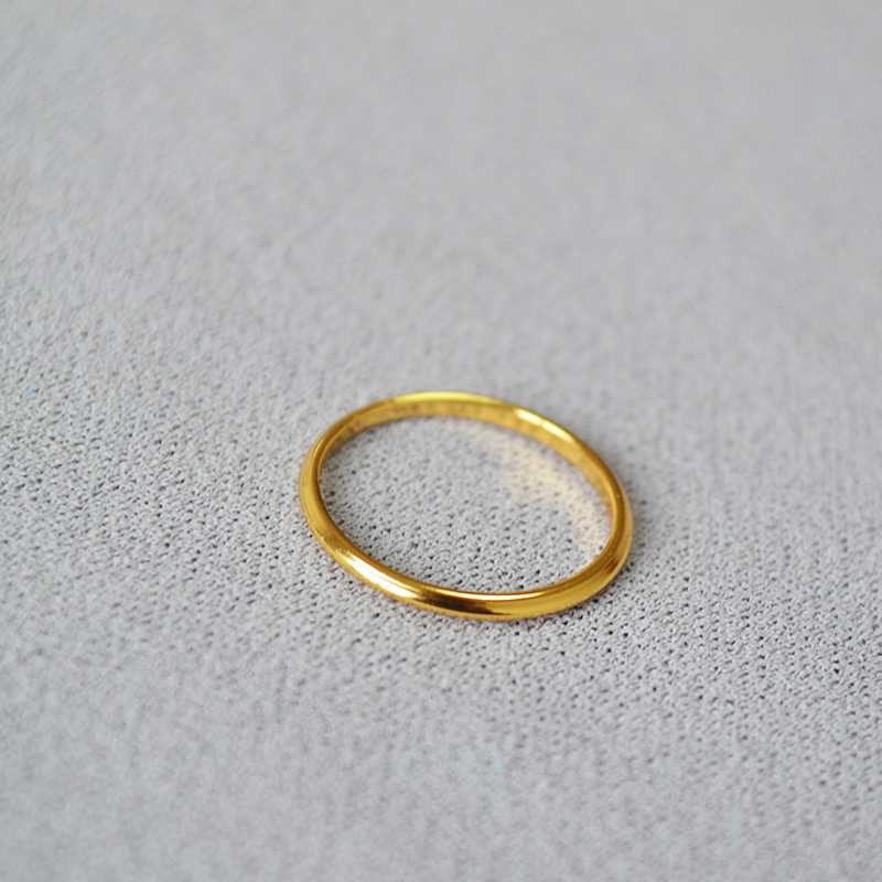 3g Weight Rings Classification 1 Piece Quantity Holiday, Daily Occasion Brass Material Solid Color Pattern Women's Gender Plating Design Simple Style, Classic Style Style Brass Plating Solid Color Rings 14