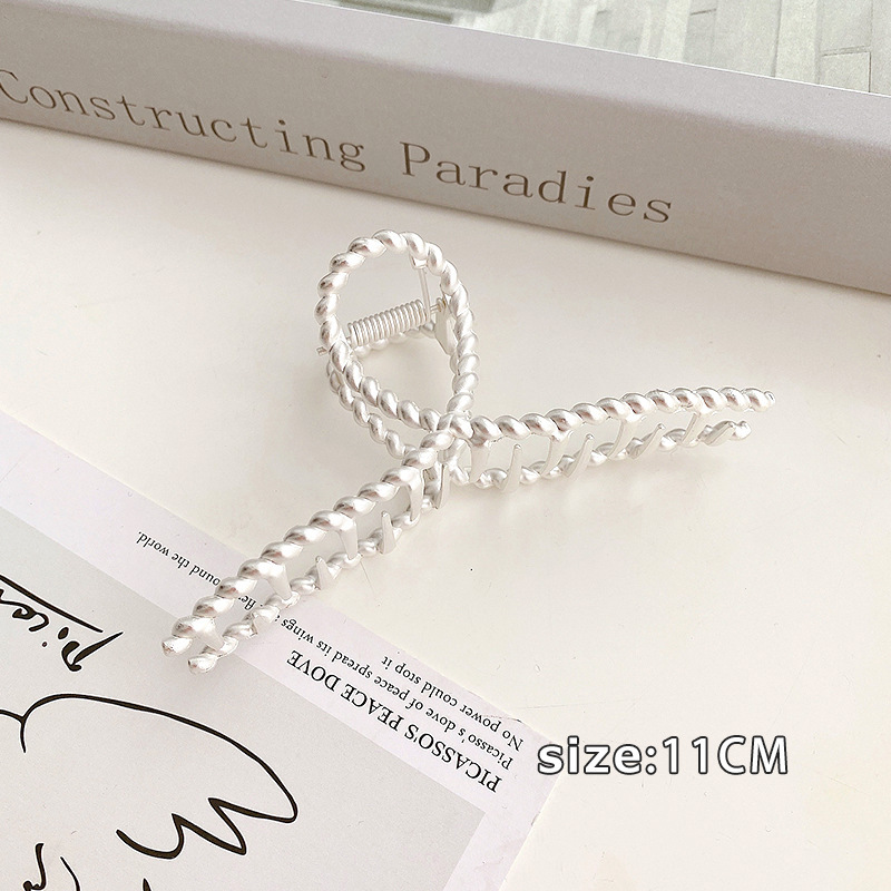 Tocado con clip cuadrado de Maillard, elegante coreano francés, retro, clip de tiburón, red, temperamento rojo, pinza para el cabello, accesorios para el cabello