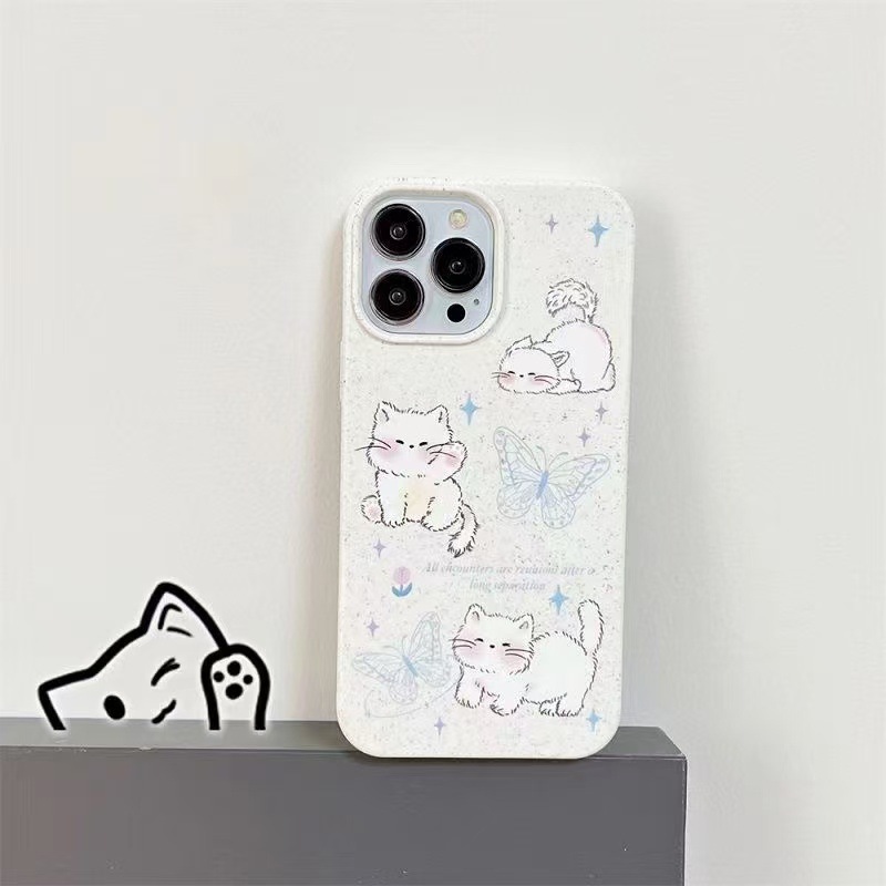 Butterfly Cat para iPhone 16pro funda para teléfono móvil Apple 15 anti-caída 14 dibujos animados 13promax nuevo 12x