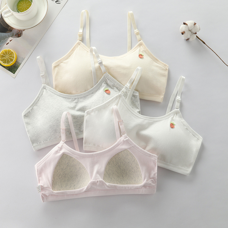 Girls' Underwear Students Developmental High School Students Adolescent Pure Cotton Thin Non-steel Ring Anti-bump Bra Small Sling Girls' Underwear Students Developmental High School Students Adolescent Pure Cotton Thin Non-steel Ring Anti-bump Bra Small Sling