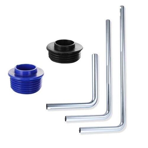 Squatting toilet squat foot pedal stool flush valve 7-shaped L-shaped drain pipe extension connector stainless steel 32 flush pipe