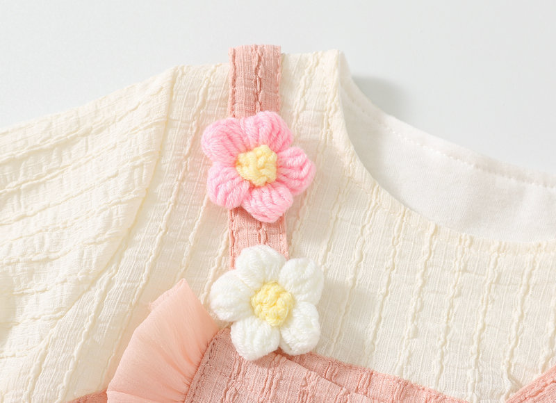 Correa para bebés falso dos piezas de ropa de primavera mono estilo occidental bebé primavera y otoño super lindo y lindo para salir mameluco