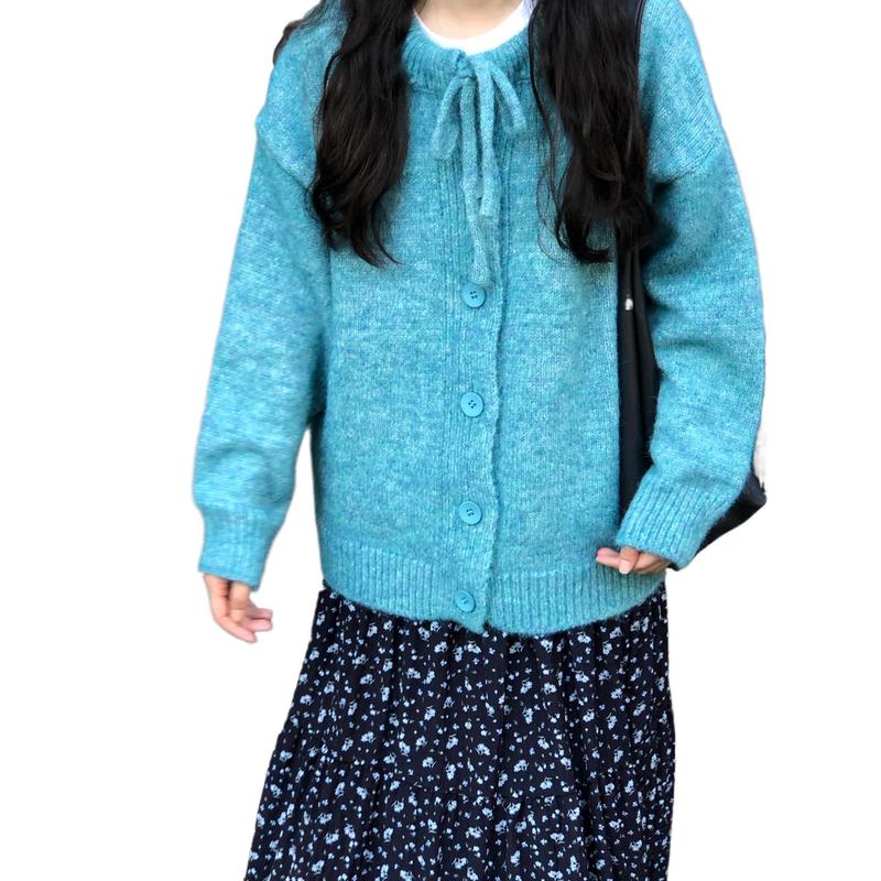 2025秋冬新款韩版宽松慵懒风圆领套头毛衣女百搭针织衫上衣外套女|undefined