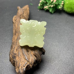 Natural Hetian Jade Antique Animal Noodles Jade Pendant Green White Jade Gourmet Jade Pendant for Men and Women Jade Pendant Jade Pendant