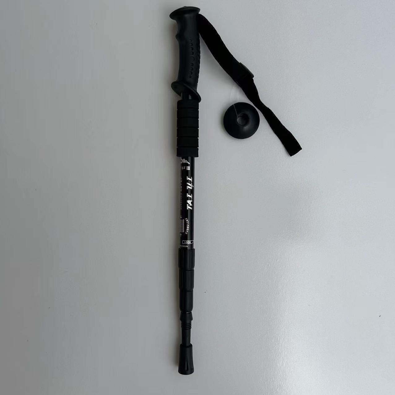 Alça reta preta / poste de três seções