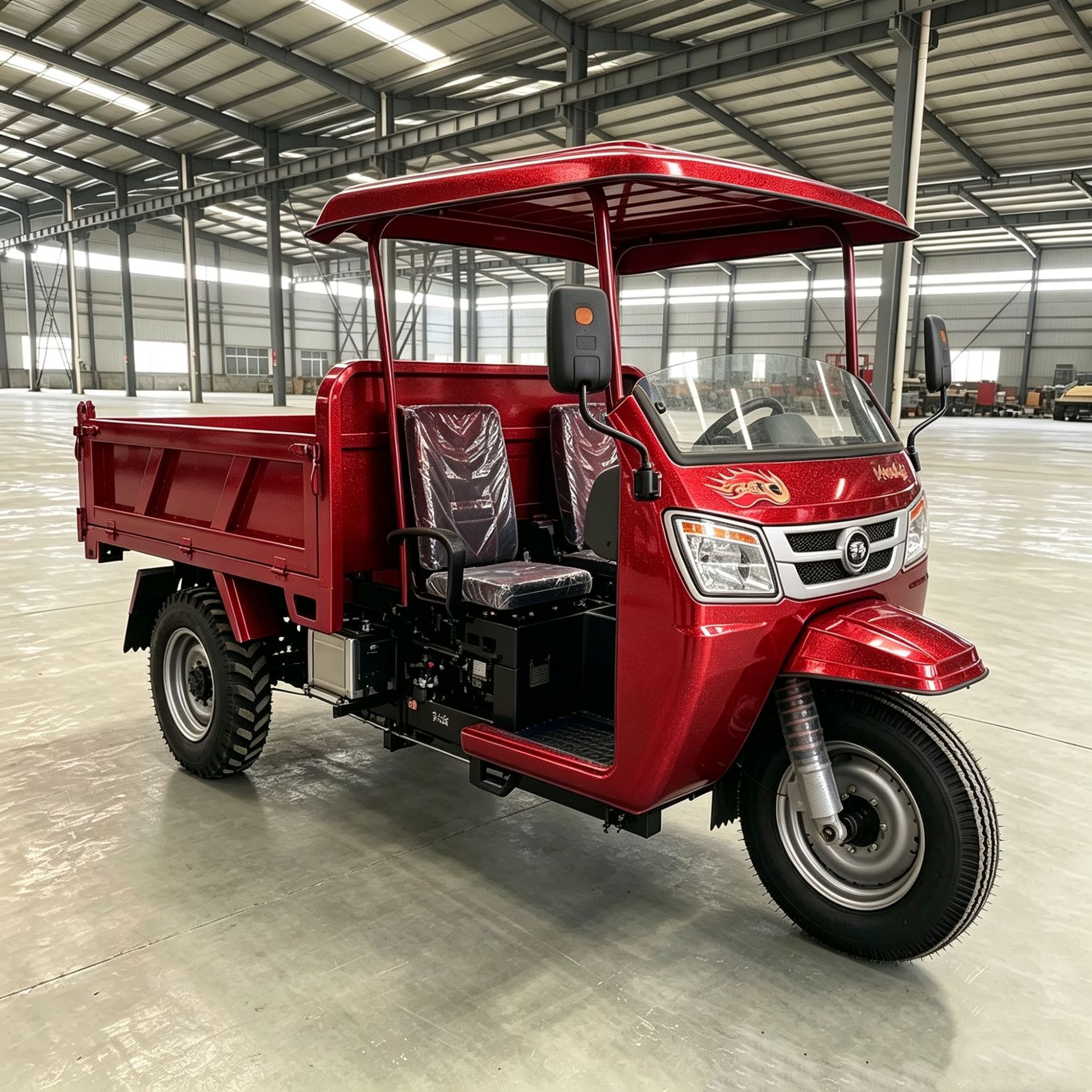 Export diesel passenger tricycle, fuel-efficient, durable, simple design, suitable for short-distance passenger transport in urban and rural areas, cross-border three-wheeled vehicle