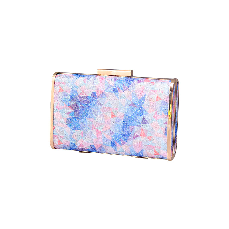 Cruz-frontera Arco Iris bolsa de noche de la mujer creativa bolsa de banquete hueco colorido pequeño bolso cuadrado transfronterizo de comercio electrónico Venta caliente Bolso de las mujeres