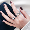 Fashionable brand ring, Korean style, internet celebrity, on index finger, 925 sample silver