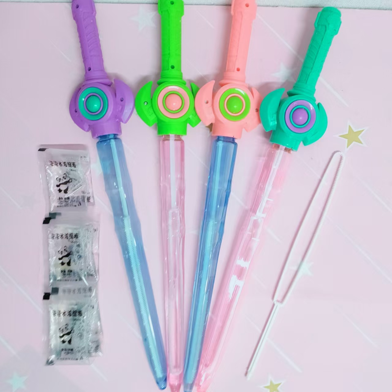 Juguete para niños pequeño torbellino amor espada burbuja interactiva al aire libre soplando hembra Niño Burbuja líquida concentrada burbuja de agua espada