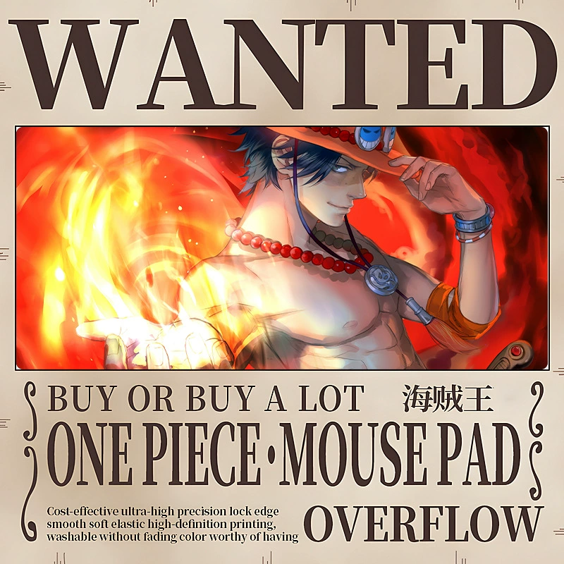 Коврик для мыши увеличенный One Piece Luffy коврик для мыши Solong женский аниме двухмерный утолщённый с застёжкой край столовый подкладка
