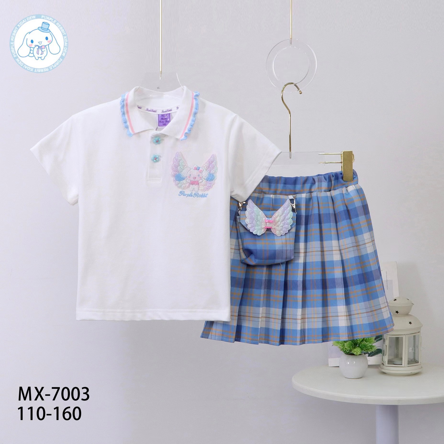 Mädchen Sanrio Polo Kragen Rock Set Sommer Für Große Kinder_voghion.com