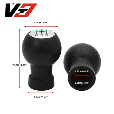 Cross-border hot sale suitable for Suzuki Swift auto parts shift handball gear lever knob block head handle ball (Cab and accessories) - bright-silver-5-speed