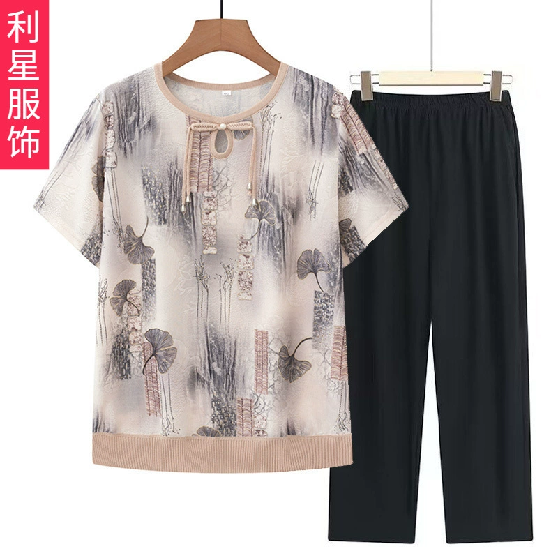 Мама летняя рубашка 2024 новая футболка иностранная футболка с короткими рукавами с круглым вырезом