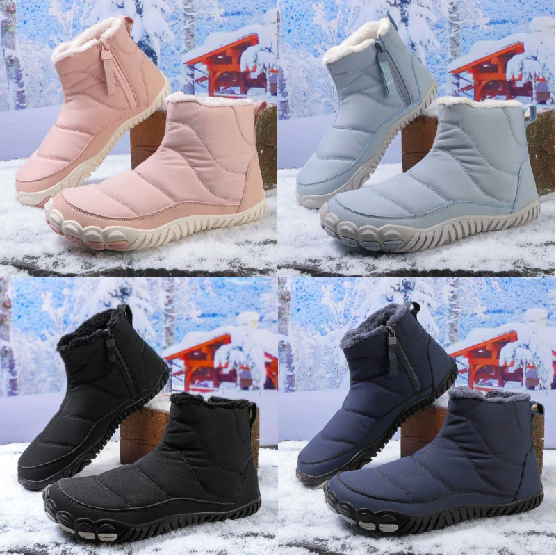 Трансграничные зимние снежные сапоги пара скользкие снежные сапоги водонепроницаемые нескользящие хлопковые туфли с бархатом утолщенные пять пальцев альпинистские снегоступы