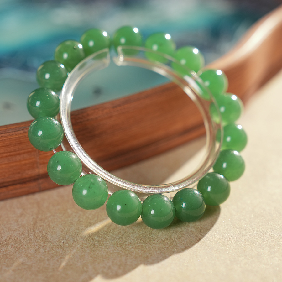 Pulsera elástica con cuentas de turquesa artificial Pulsera simple de moda francesa Pulsera de temperamento fresco pequeño de alta gama