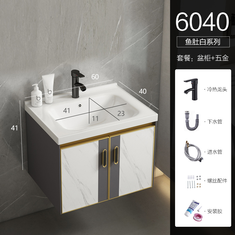 6040 gabinete de cuenca plana + grifo