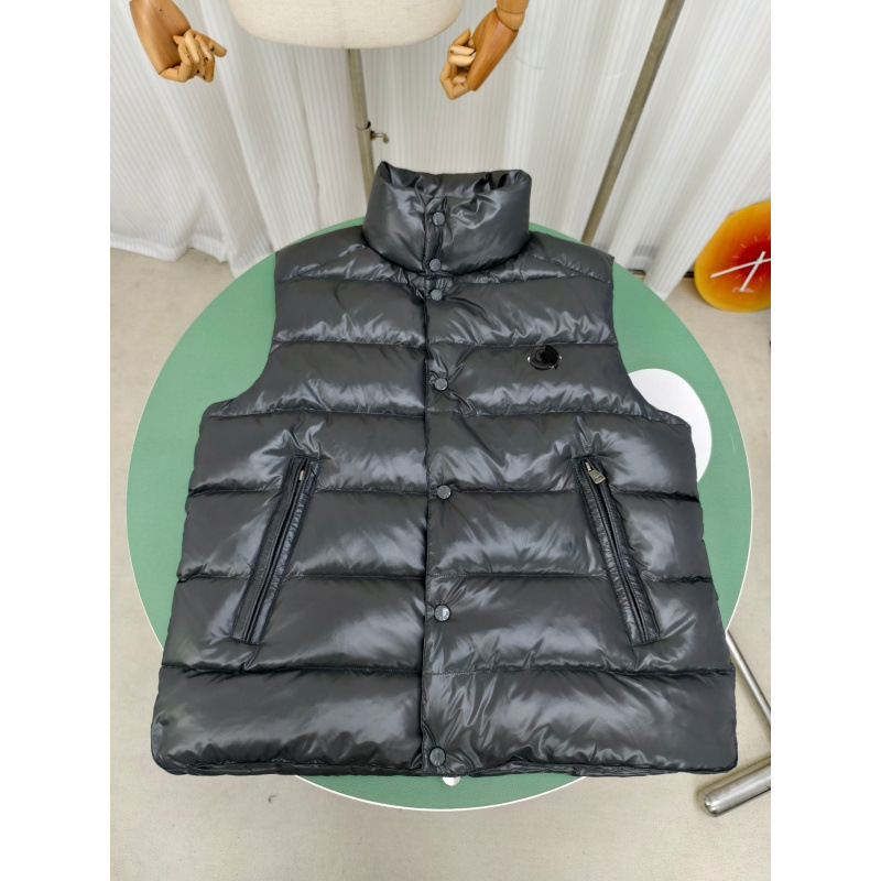2026 Moncler 21FW TIBB Classic Down Vest with Stand Collar and Small Logo