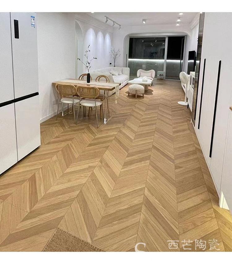 鱼骨木纹砖600x1200原木色客厅地砖胡桃木通铺地板砖餐厅地面砖-阿里巴巴
