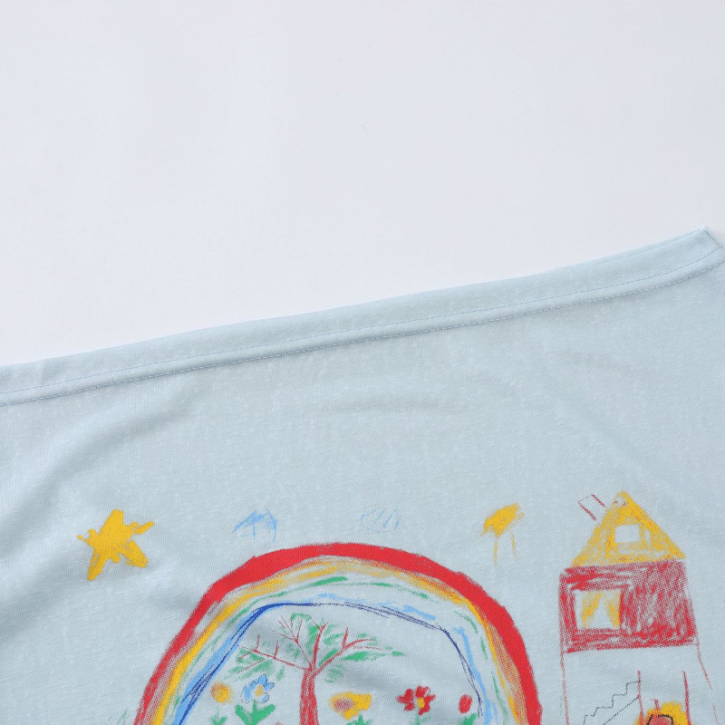 Mint Miaow 25秋新作スイートガール漫画楽しい柄長袖Tシャツ|undefined