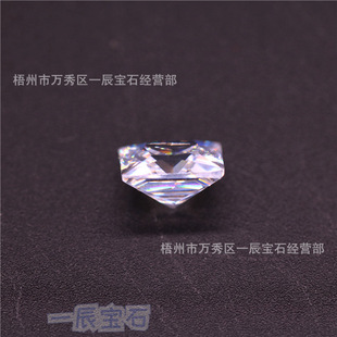Wuzhou Artificial Gemstone Manufacturer Guaitai Material Cut Zircon Loose Stone Square Sq Princess Flower Round Pointed Bottom Flower