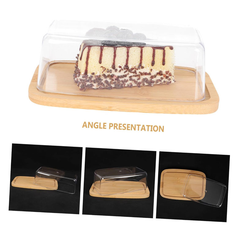 Caja de mantequilla, caja de pastel, artículos de cocina transfronterizos, caja de mantequilla cubierta, plato de mantequilla cubierto, caja de acrílico de vidrio