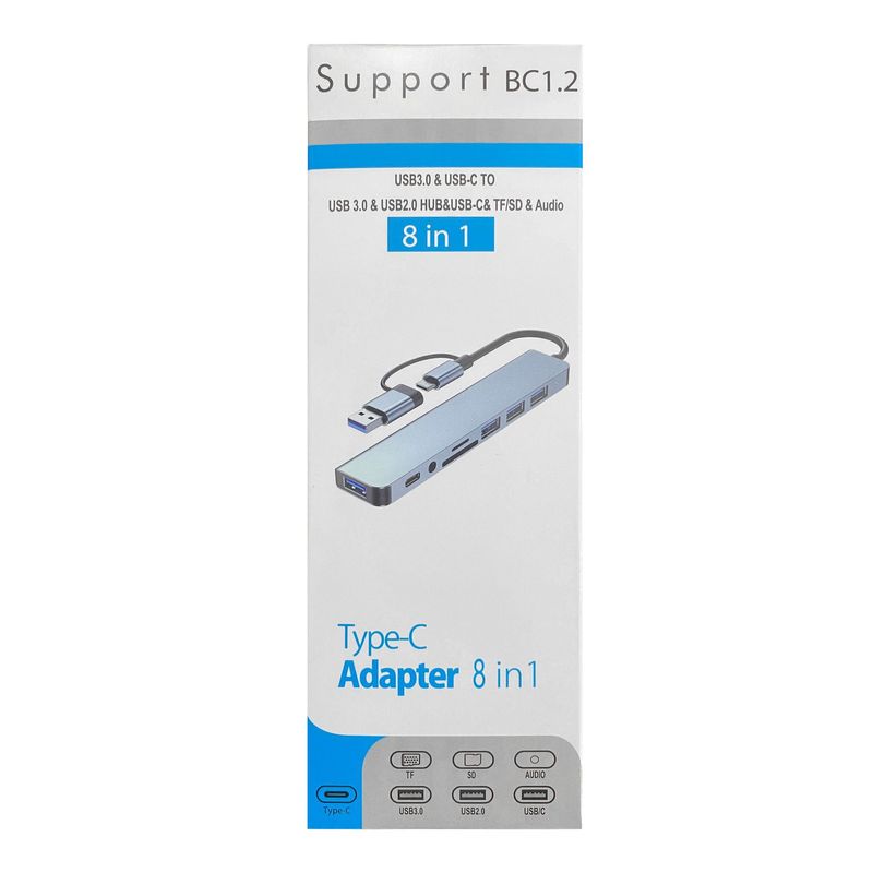 8-in-1 双頭高速ハブ ドッキング ステーション 多機能 Type-c ドッキング ステーション ノートブック USB3.0 エクステンダー|undefined