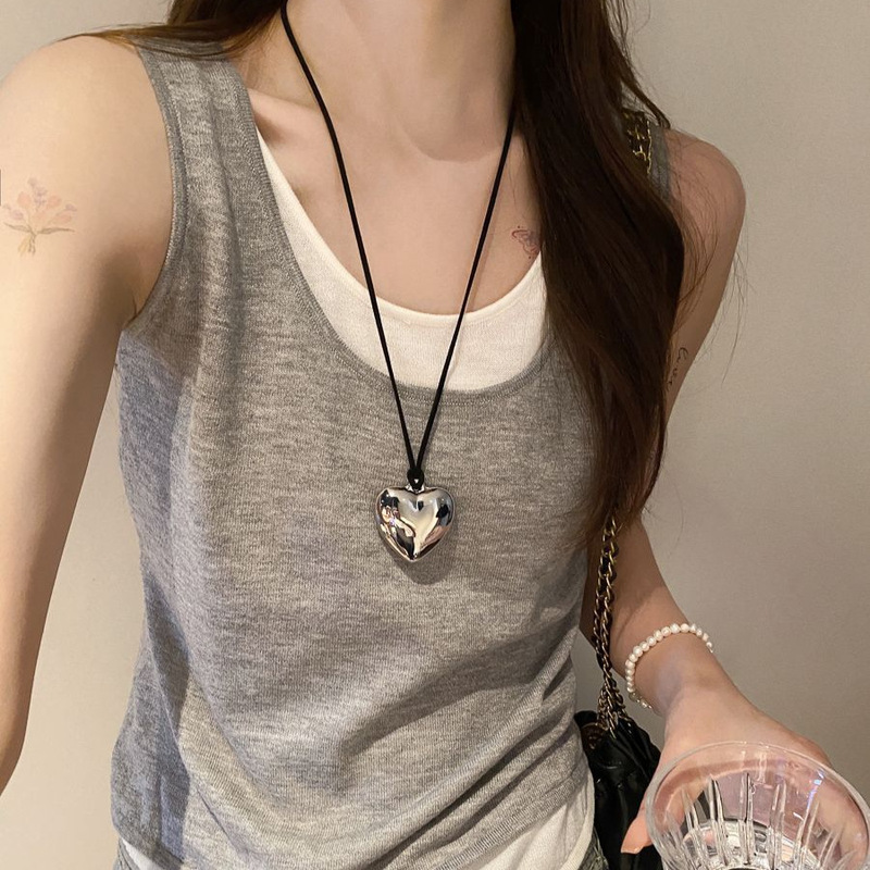 New Style Lazy Style Contrast Color Loose Vest Fake Two-piece Camisole Small Vest Summer Women's Inner Wear Summer Outer Wear Top New Style Lazy Style Contrast Color Loose Vest Fake Two-piece Camisole Small Vest Summer Women's Inner Wear Summer Outer Wear Top