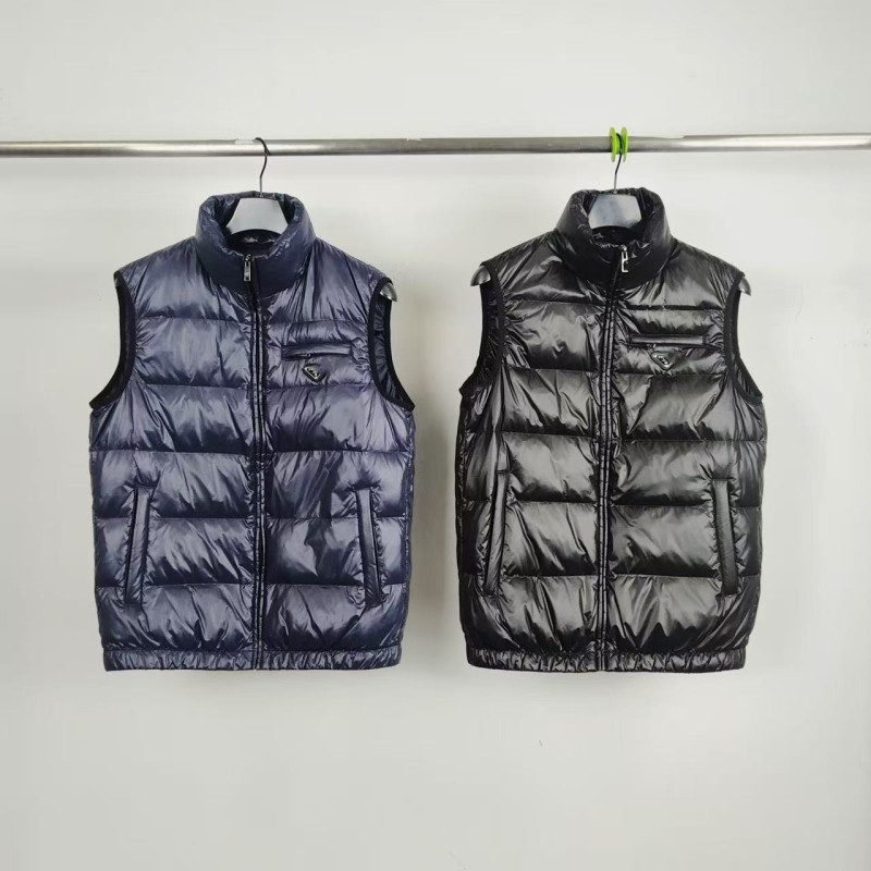毒家原标P家基础款极简铁三角标标识90白鸭绒羽绒服马甲背心男女|undefined